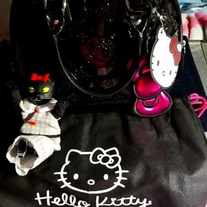 Hello Kitty black dome handbag